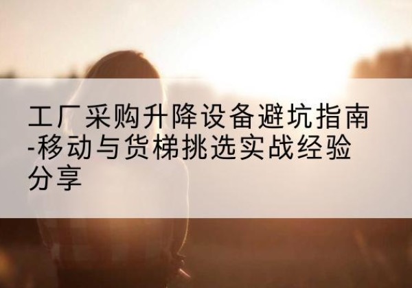 浑南移动式升降机怎么选-工厂采购升降设备避坑指南-移动与货梯挑选实战经验分享