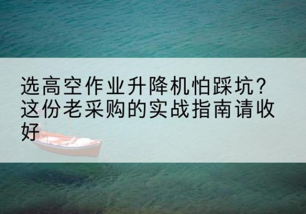 浑南高空作业升降机厂家推荐-选高空作业升降机怕踩坑？这份老采购的实战指南请收好